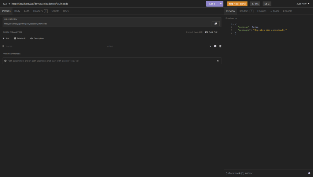 APIs RESTful - Testando requisições com recursos existentes - DevSpace